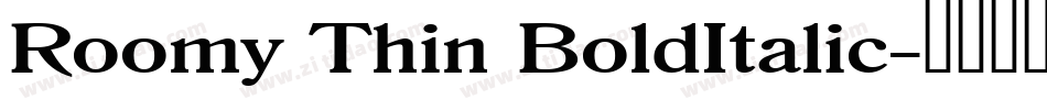 Roomy Thin BoldItalic字体转换